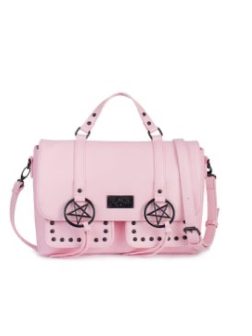 Black Craft Cult Pink Pentagram Messenger Bag